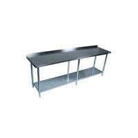 BK Resources VTTR-1896 Stainless Steel Work Table w/ Backsplash | 96" x 18"