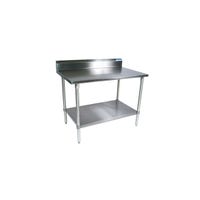 BK Resources VTTR5-6030 Stainless Steel Work Table w/ Backsplash | 60" x 30"