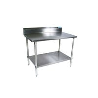BK Resources VTTR5-7224 Stainless Steel Work Table w/ Backsplash | 72" x 24"