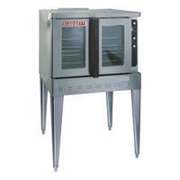 Front view stainless steel convection oven 