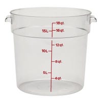 Cambro RFSCW18135 Camwear 18 qt. Clear Round Container