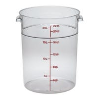 Cambro RFSCW22135 Camwear 22 qt. Clear Round Container