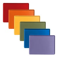 Cambro 1216D High-Impact Fiberglass Dietary Trays in multiple colors