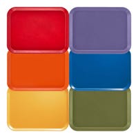 Cambro 1826 Camtray High-Impact Fiberglass Cafeteria Trays in multiple colors