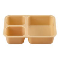 Cambro 853FCW133 Camwear Tray-on-Tray 3 Compartment Meal Delivery Tray in beige