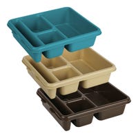 Cambro 9114CP 4 Compartment Meal Delivery Trays in multiple colors