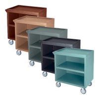 Cambro BC3304S 3-Shelf Enclosed Side Swivel Caster Service Carts in multiple colors
