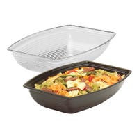Cambro RSB1014CW Camwear 5 qt. Plastic Rectangular Bowls in clear and black