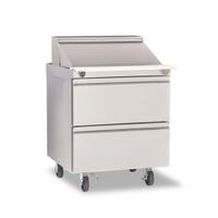 Delfield D4427NP-8 27" 2-Drawer Refrigerated Sandwich Prep Table | (8) 1/6 Pan