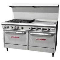 Southbend Ultimate 4601AA-3T 60" Gas Range w/ 4-Burners 36" Griddle & 2 Convection Ovens