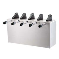 Server 07060 Express 5-Pump Stainless Steel Countertop Condiment Dispenser