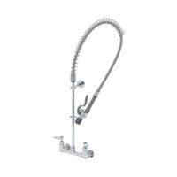T&S Brass B-0133-CR-BJ EasyInstall 8&quot; Center Wall Mount Pre-Rinse Faucet