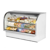 True TCGG-72-HC-LD 60" Curved Glass White Refrigerated Deli Case
