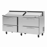 Turbo Air PST-72-D4-N 72" 4-Drawer Refrigerated Sandwich Prep Table | (30) 1/6 Pan