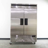 front of Used Atosa MBF8507GR 2 Door Reach-In Refrigerator 