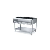 Vollrath 38117 46" 3-Well Electric Built-In Steam Table w/Plate Shelf | 1800-2400 watts