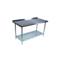 BK Resources WT-2448B Stainless Steel Work Table w/ Backsplash | 48" x 24"